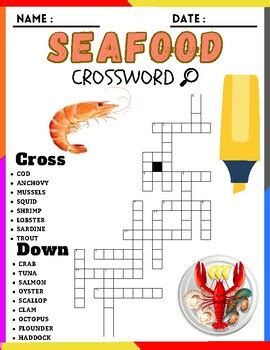 seafood crossword clue